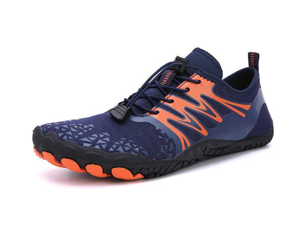 White and pink lace-up casual shoes with breathable lining and textured rubber sole