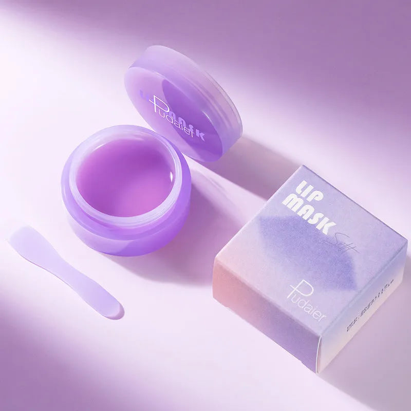 Exfoliating lip balm tube with applicator for moisturising and smoothing lip lines