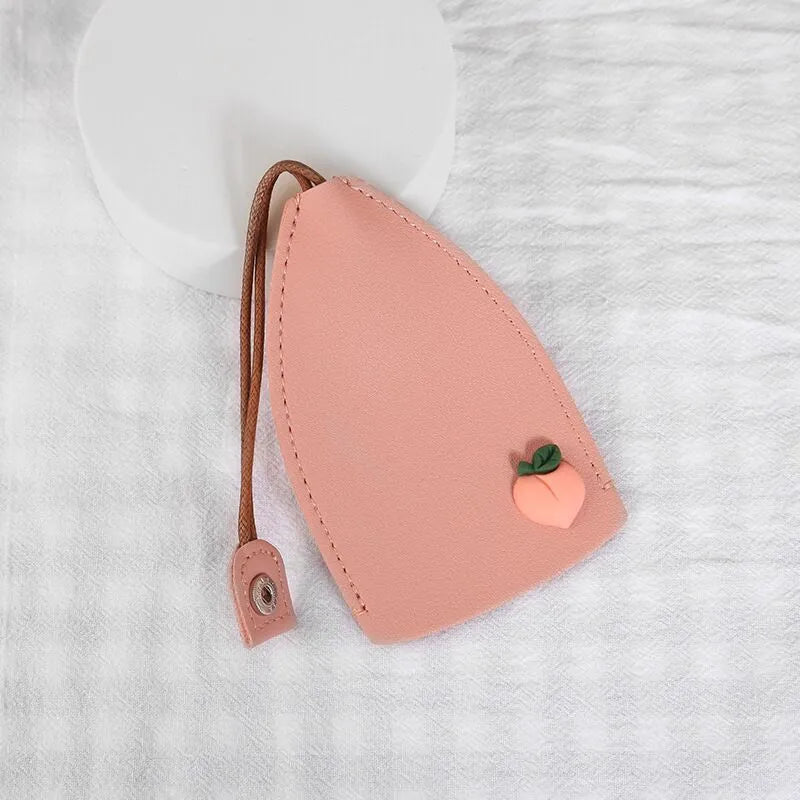 Cartoon design pull-out key case for car keys made from PU leather with pull-out tab
