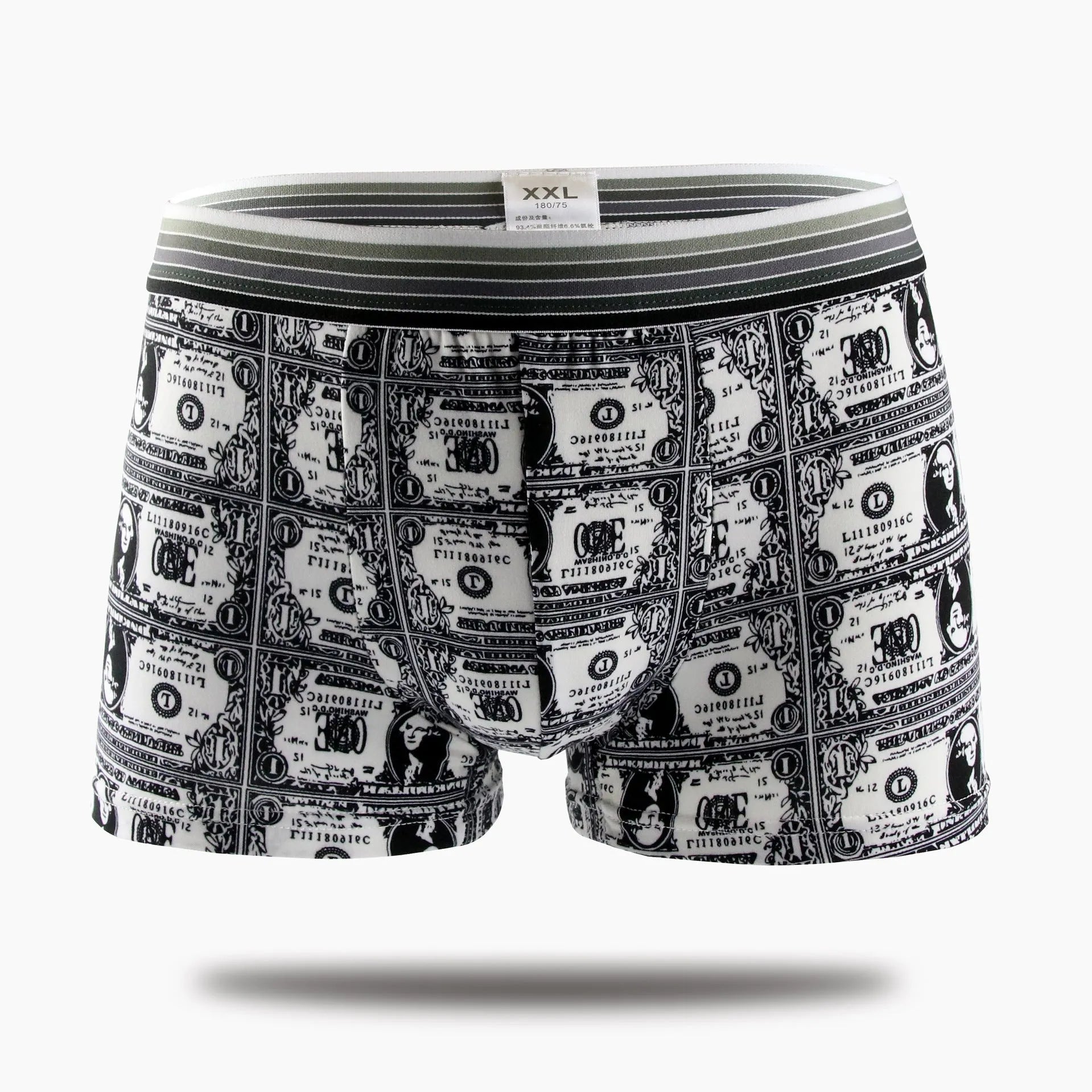 Cartoon print mid-waist polyester boxer briefs men's underwear elastic waistband