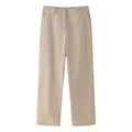 Women's herringbone pattern summer suit set with 3D embroidery and straight-leg trousers