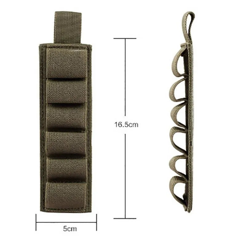 6-hole tactical storage sticker in 1000D nylon measuring 5 by 16.5 centimetres
