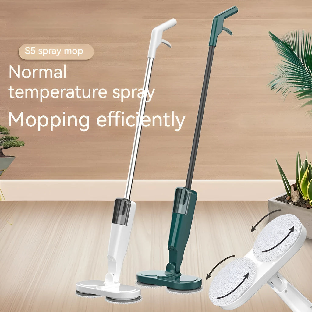 S5 Green robotic floor cleaner with sweeping brushes and water tank for mopping functions.