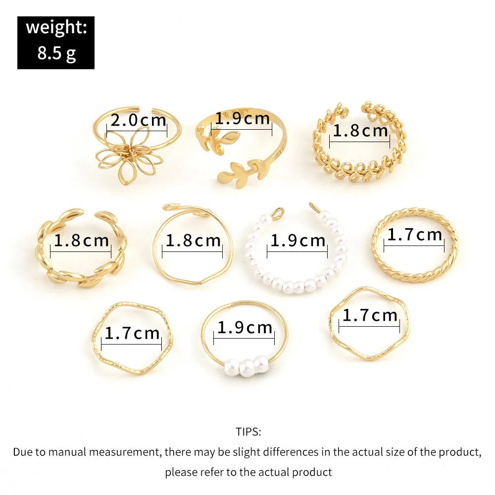 Gold coloured openwork flower design ring for women on a white background.