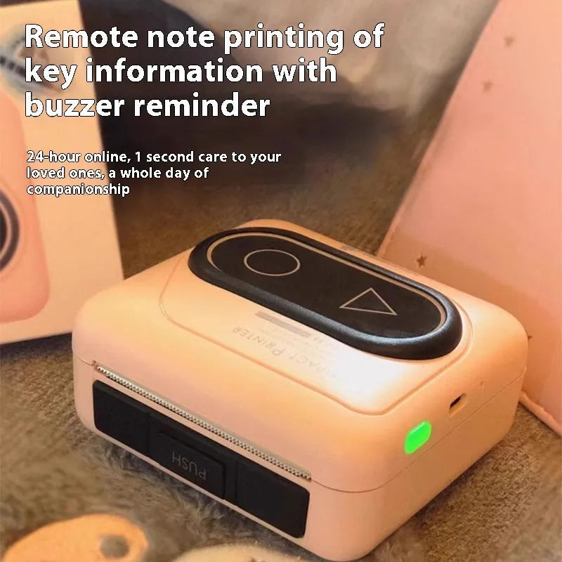 Avocado green Bluetooth mini thermal printer for mobile phone photos and text printing