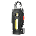 Multifunctional LED emergency work light with COB, 400LM, USB-C, keychain tools, 99x40x18mm