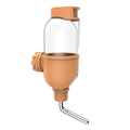 Blue small animal cage water bottle with rotatable nozzle and stainless steel drinking valve.