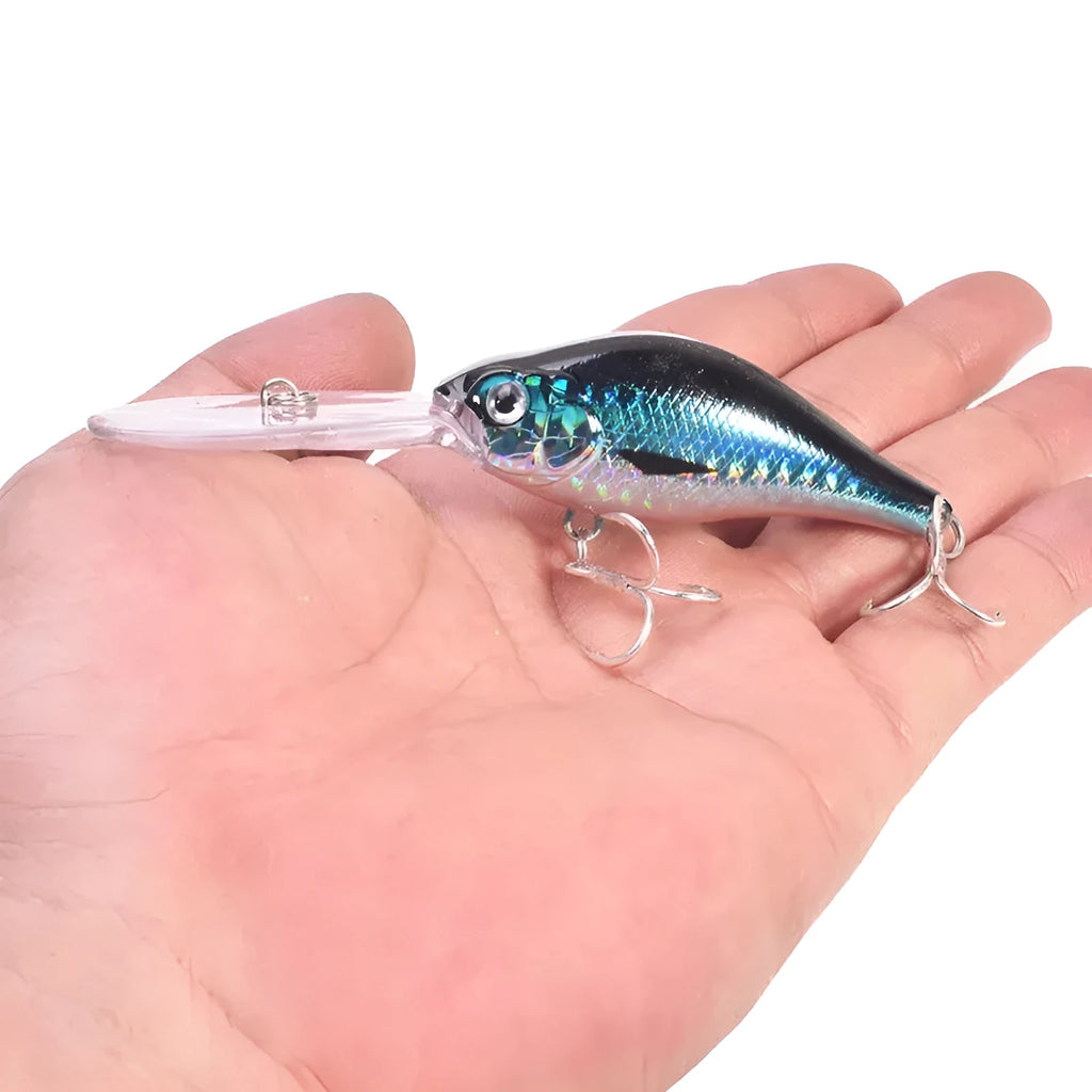 10.5cm deep diving minnow fishing lure with floating rock action in multiple colour options