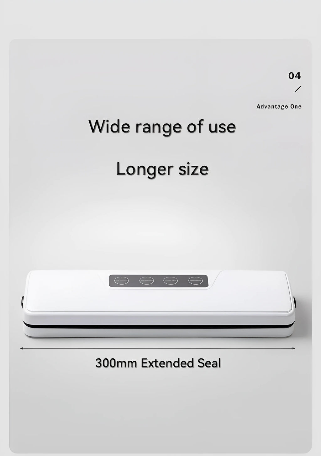 Small white automatic vacuum sealer machine for household food preservation and item protection