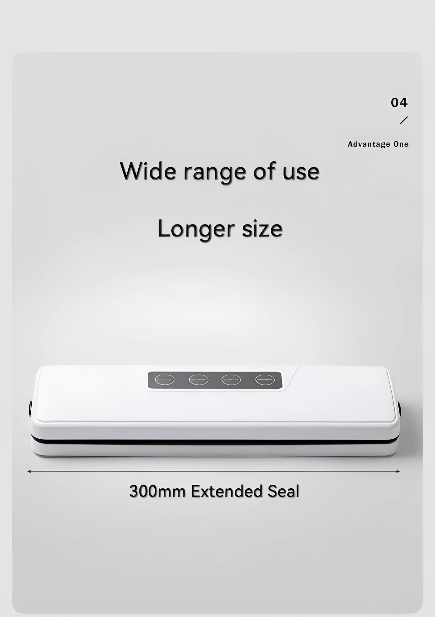 Small white automatic vacuum sealer machine for household food preservation and item protection