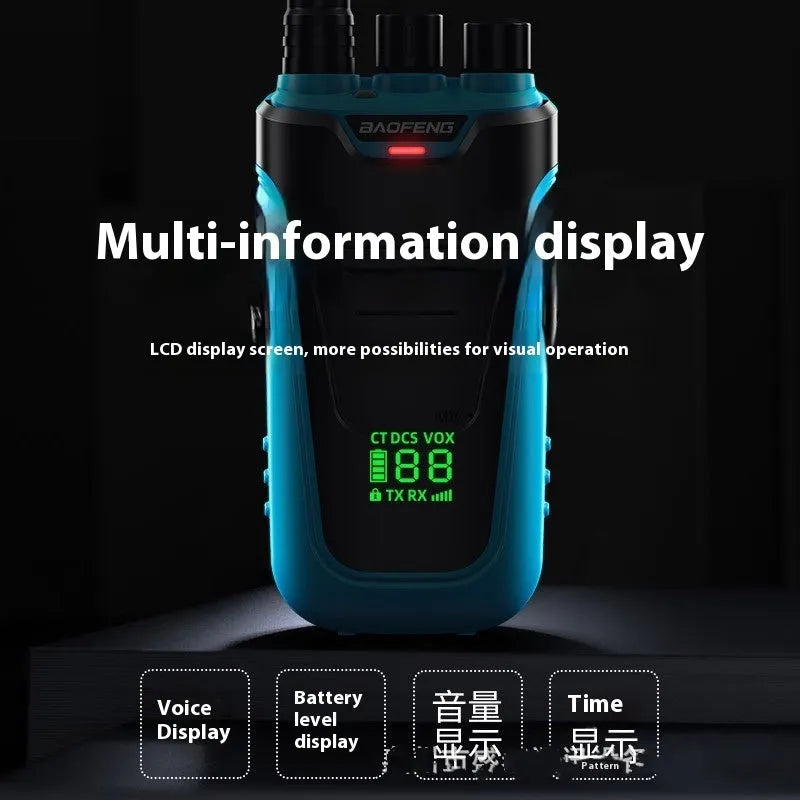 Red and yellow high power 10W wireless intercom with USB charging port