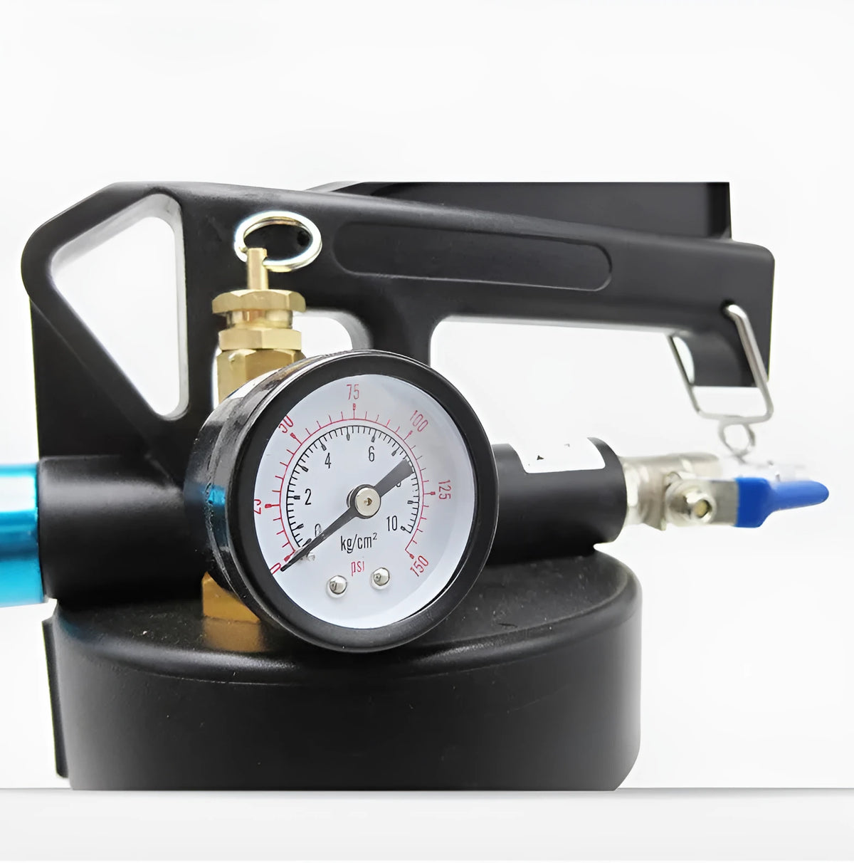 Pneumatic automatic transmission oil changer with 220W motor showing 6L and 10L tank capacity options