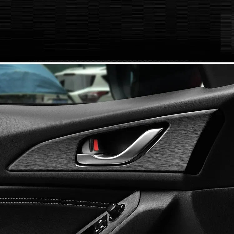 Car interior modification sticker kit for dashboard and centre console customisation with carbon fibre pattern