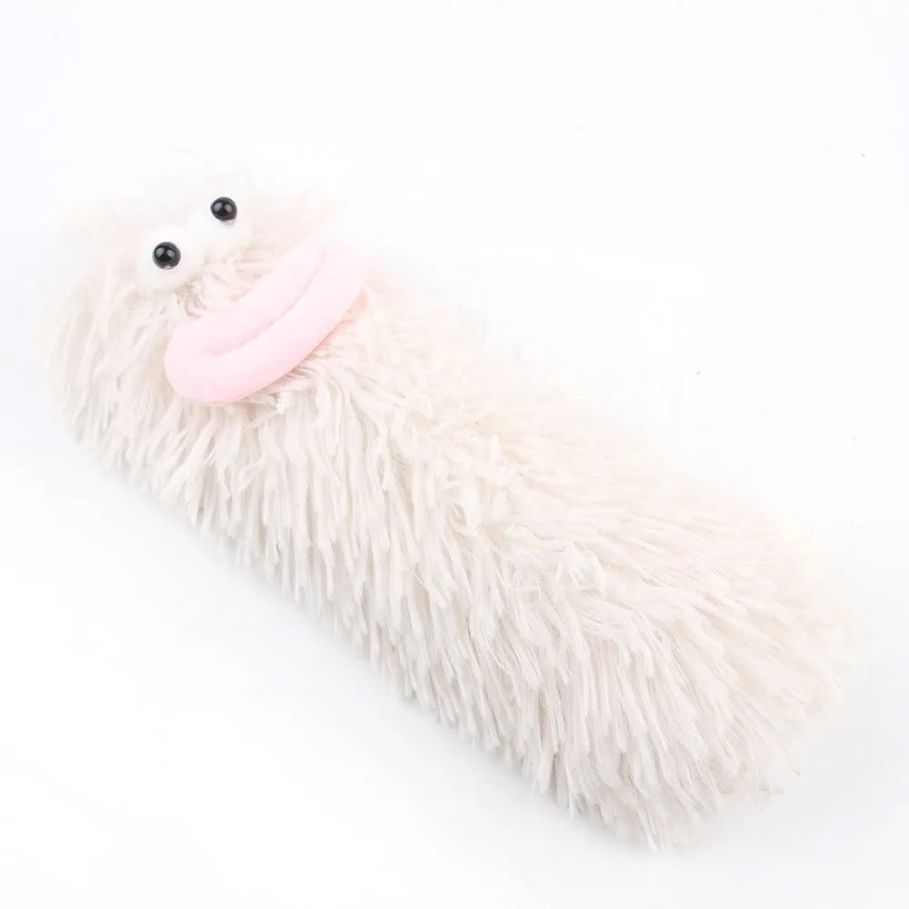 Colourful cat pillow toy with plush material and crinkle sound feature for indoor feline play