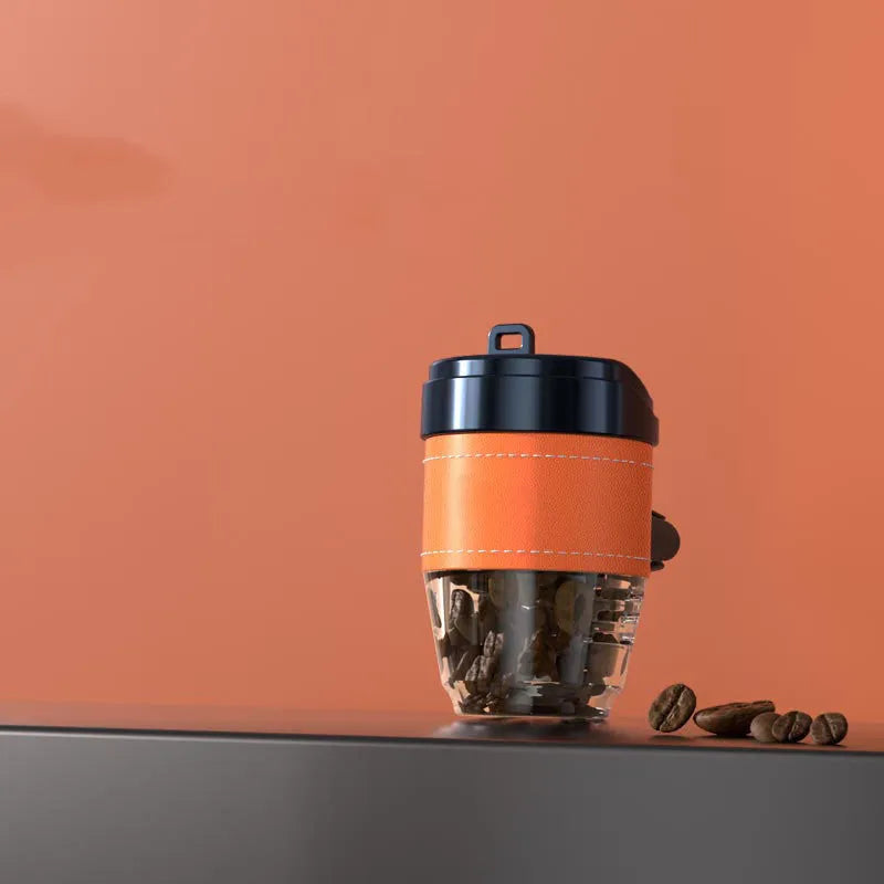 Coffee cup shaped car air freshener in plastic with coffee beans fragrance and multiple colour options