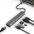 LQT-LH07 USB-C 7-in-1 computer hub with card reader and custom logo printing option