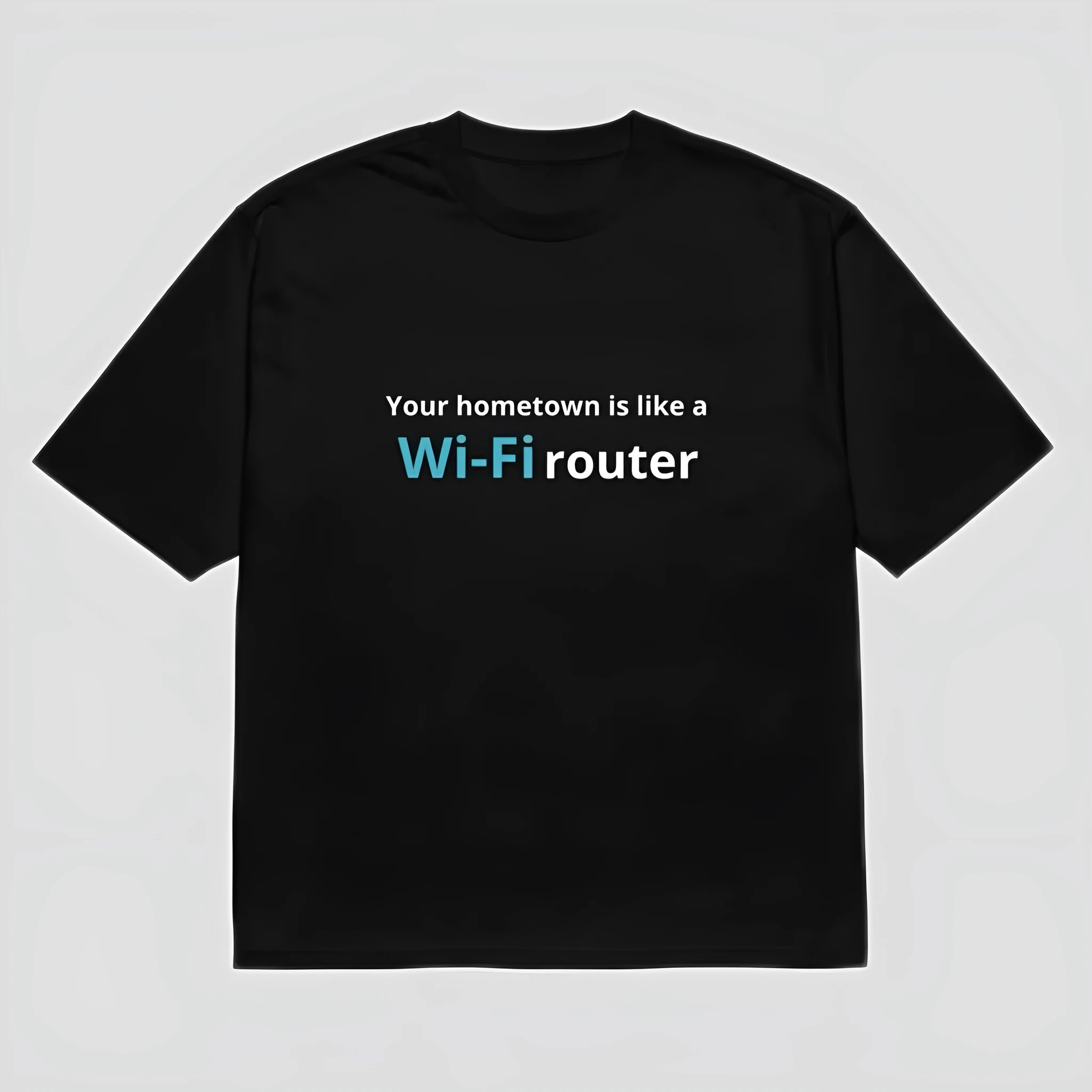Men's black t-shirt with all-over 3D digital printed cartoon pattern, loose fit design with short sleeves