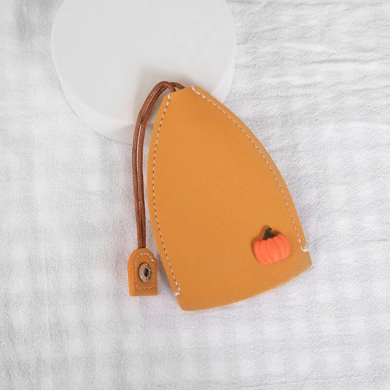 Cartoon design pull-out key case for car keys made from PU leather with pull-out tab