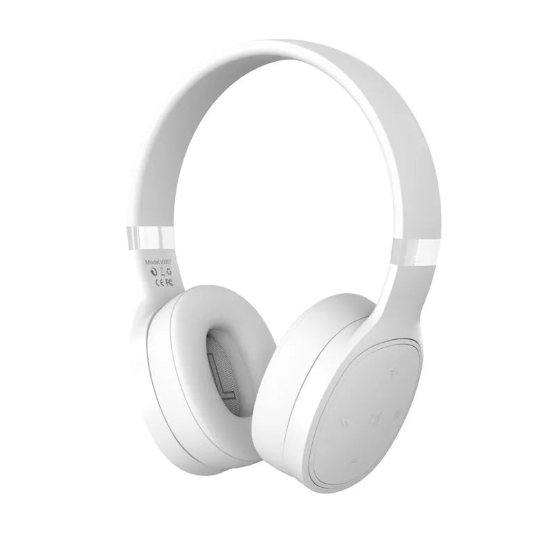 Folding wireless sports Bluetooth headset in black, white, grey, or blue colour with 40mm drivers
