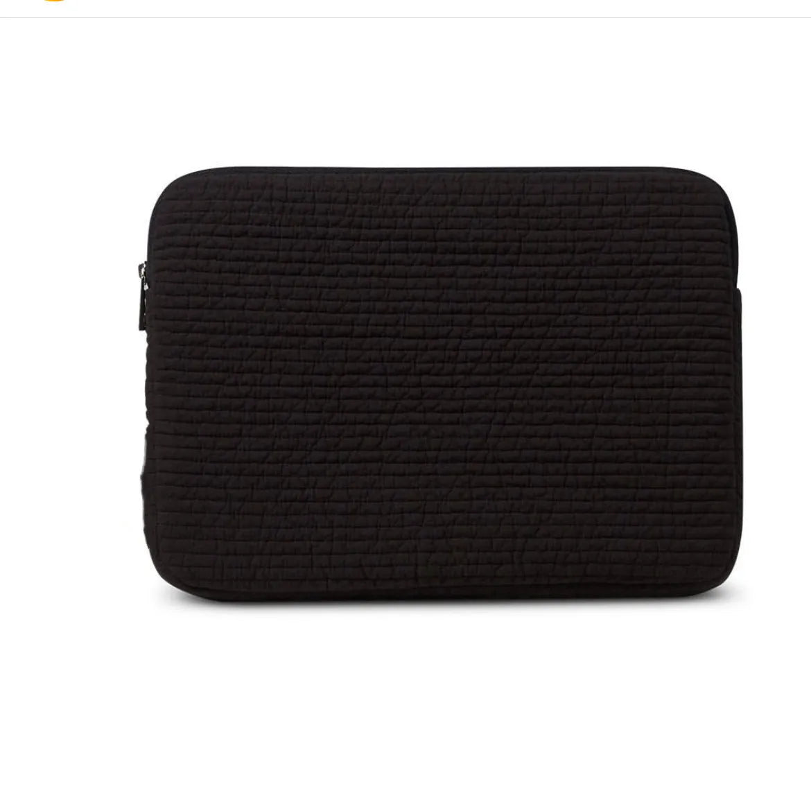 Black and white cotton cloth anti-seismic laptop bag clutch-style for tablet PCs with coin pocket