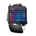 Black one-handed throne converter gaming keyboard with left-hand design and USB connection