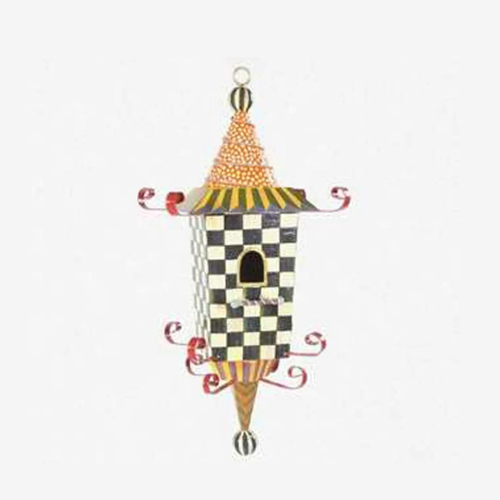 Metal bird feeder creative pattern birdhouse hanging decor for garden with iron construction and six style options