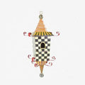 Metal bird feeder creative pattern birdhouse hanging decor for garden with iron construction and six style options