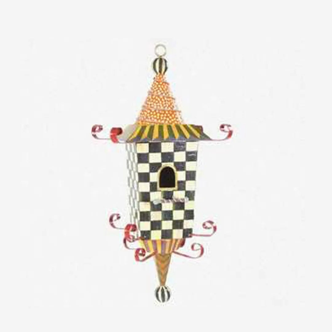 Metal bird feeder creative pattern birdhouse hanging decor for garden with iron construction and six style options