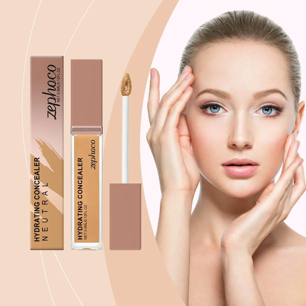 3.5ml bottle of medium skin tone liquid foundation concealer with moisturising ingredients.