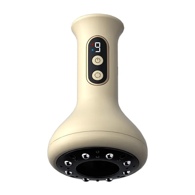BG01 smart cupping device light yellow with UK plug and foam bag