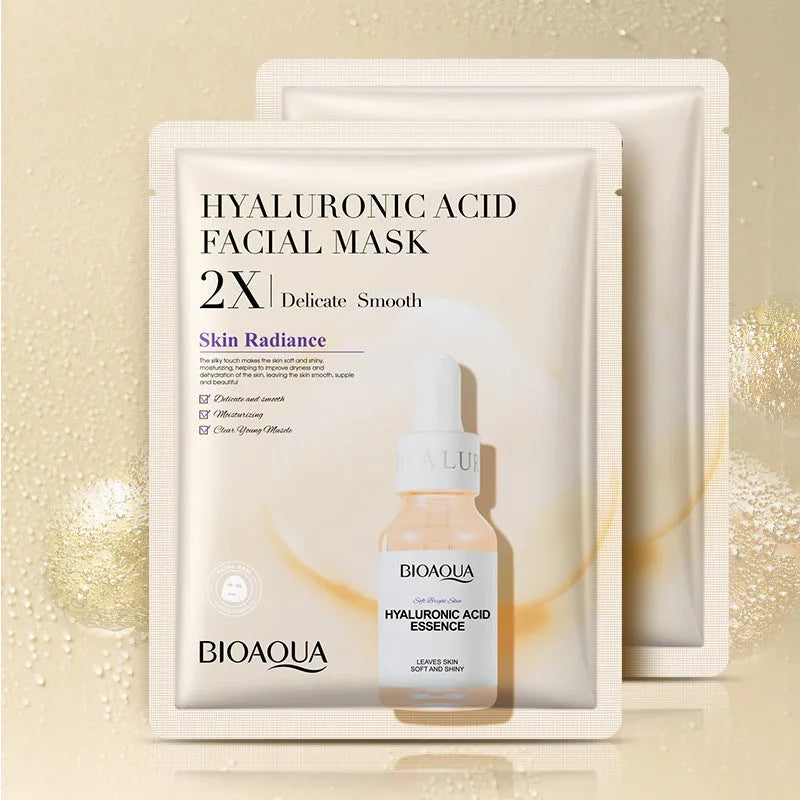 Collagen face mask sheet in sachet with 30g collagen, hyaluronic acid, vitamin C or Centella Asiatica formula
