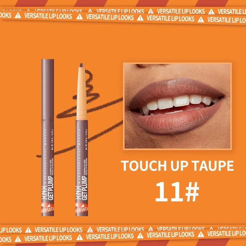 Lip liner pencil in 12 shades with 3.5g net content, colour-resistant formula for lip definition
