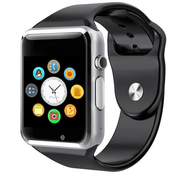 A1 Smart Watch with 1.54-inch touchscreen in black, silver, white, gold, pink, red, green or blue colour options