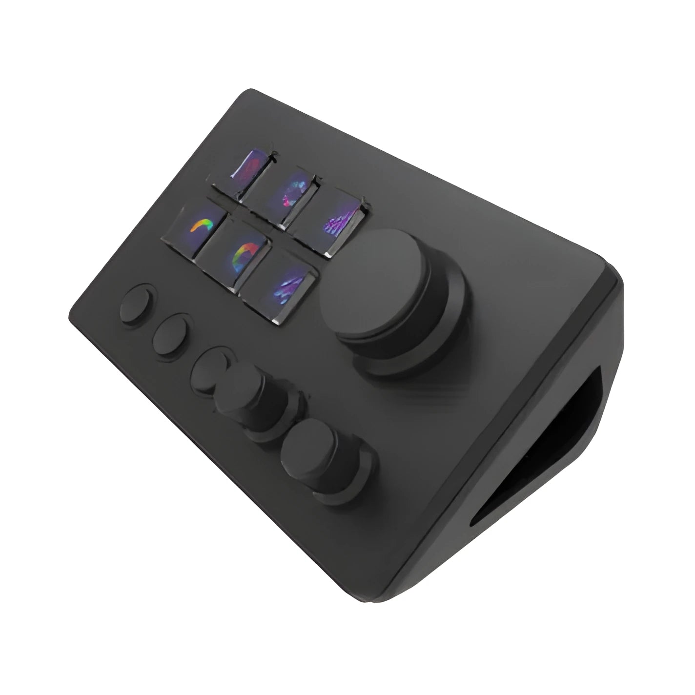 Visual Keyboard N3 black silicone numeric keypad with USB cable on desktop