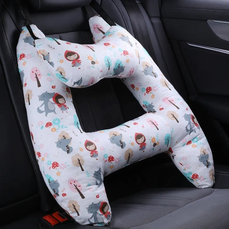 55x70cm car headrest pillow with pearl cotton filling in a selected pattern.