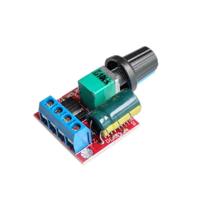 PWM DC motor speed controller with potentiometer knob for 5V-35V motors up to 5A