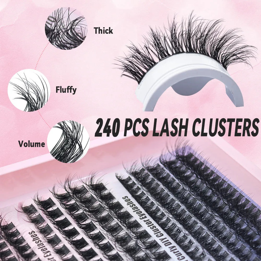 Mixed false eyelash set with five different styles in compact 13.7cm box