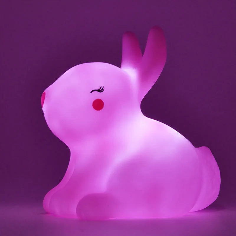 Cartoon enamel LED bedside lamp in Cloud Blue, 12x8x8cm, for children's room decoration