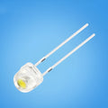 F5 straw hat white light emitting diode lamp bead with 120 degree luminous angle and colour rendering index 70-80