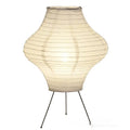 Japanese style decorative table lamp with paper shade and three-colour adjustable lighting