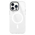 Magnetic TPU phone case with honeycomb pattern, drop-resistant all-inclusive cover for iPhone models.