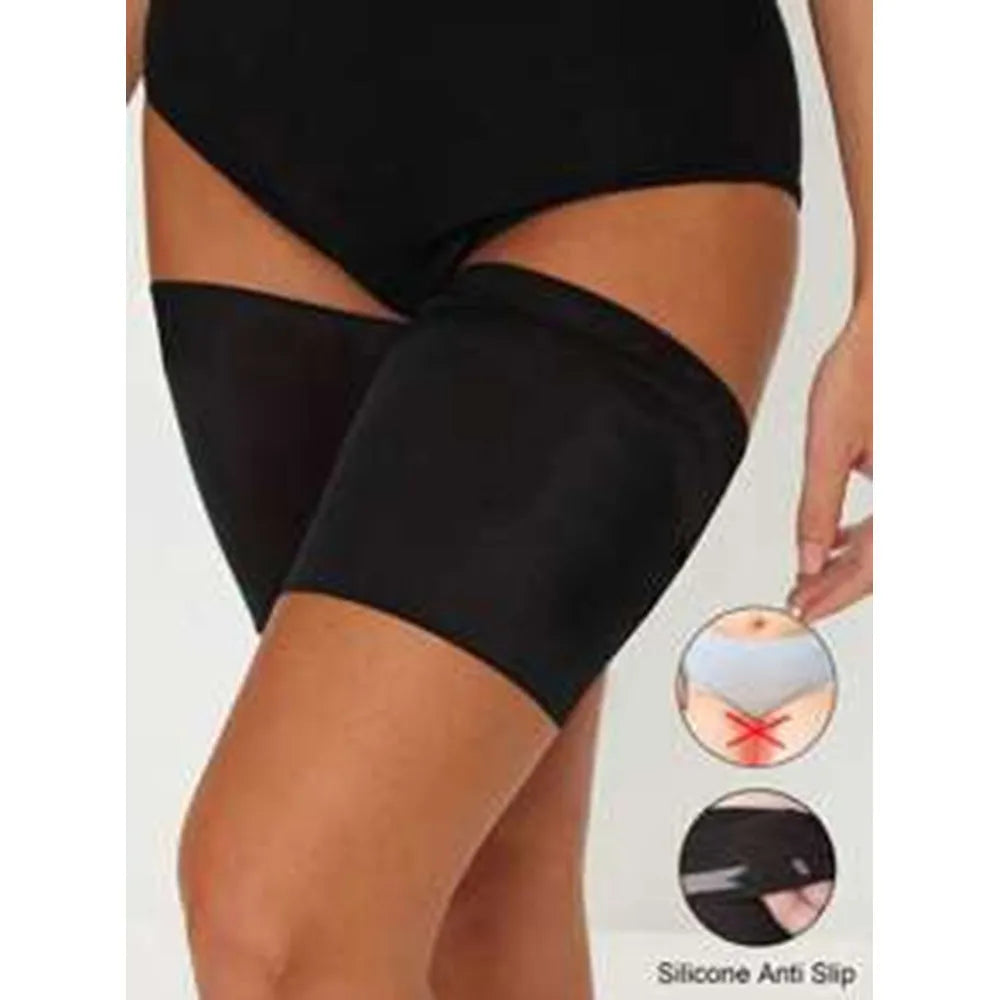 Women's anti-friction silicone thigh straps in black or skin colour, high-elasticity nylon, sizes S to 5XL