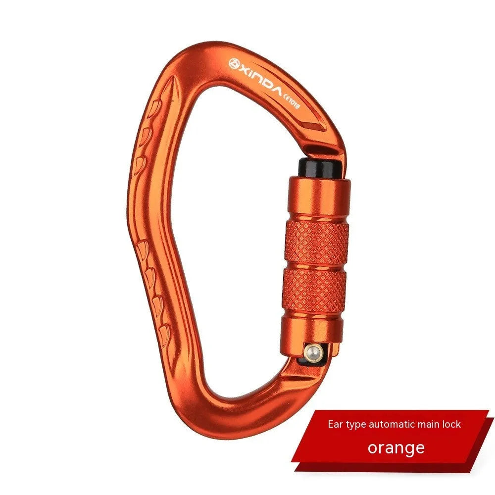 Automatic master lock carabiner in black blue orange red silver for rock climbing