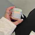 Silicone laser pattern case for AirPods with magic ring design showing flexible protection