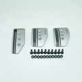 Three aluminium alloy car pedals for manual transmission with screws and nuts