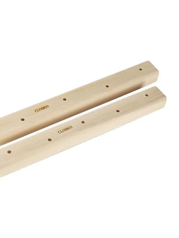 Set of three solid wood fingerboards in 12cm, 40cm, and 50cm lengths for grip strength training