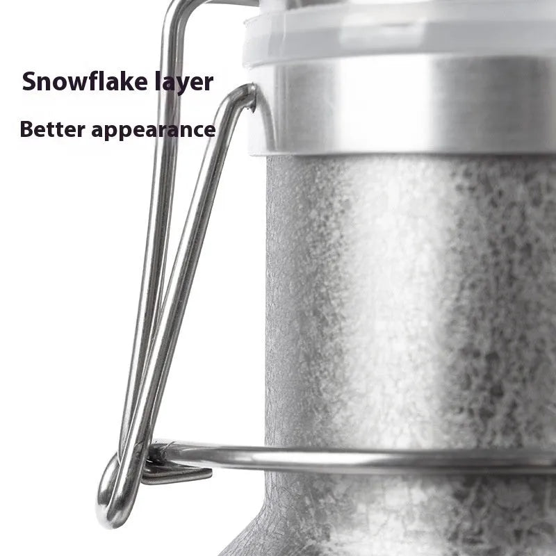 Large capacity outdoor portable stainless steel thermal pot with double layer insulation for camping hiking travel