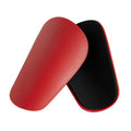 PU mini shin guards for sports in black, white, red, and blue colours