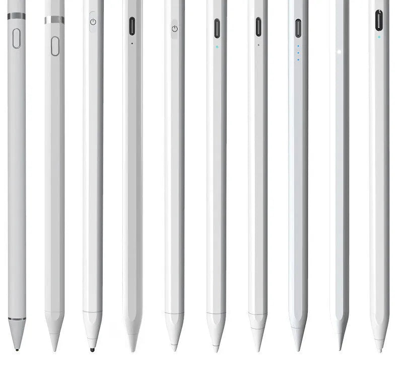 Capacitive stylus pen for Android and iOS tablets, compatible with multiple iPad generations, black.