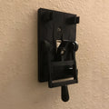 Retro-style decorative wall switch plate with holiday design, showing American standard size and mechanical switch.